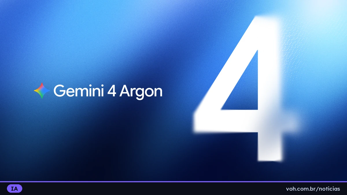 Arte oficial do Google com o texto Gemini 4 Argon