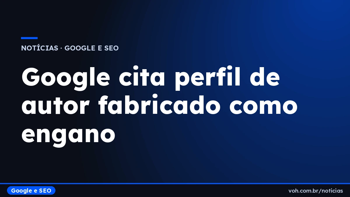 Ilustração tipográfica sobre a atualização do Google nas regras de autoria de conteúdo