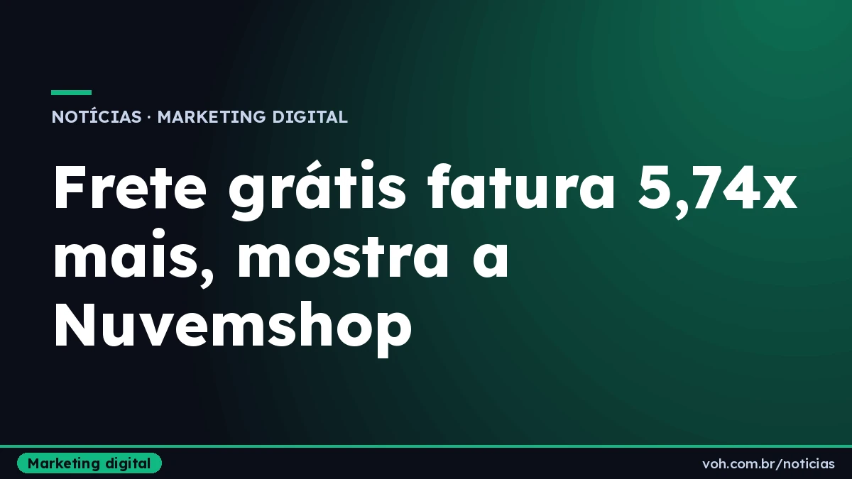 Capa com o título da notícia sobre o impacto do frete grátis no faturamento das lojas da Nuvemshop